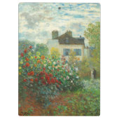 Monet Kunstenaars Tuin in Argenteuil Schilderij Klembord (Achterkant)