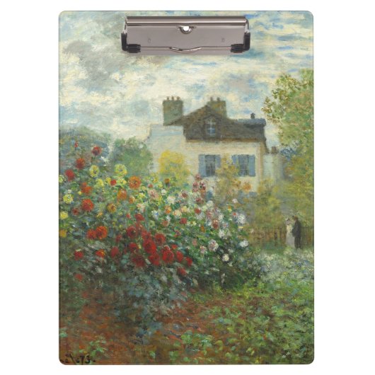 Monet Kunstenaars Tuin in Argenteuil Schilderij Klembord (Voorkant)