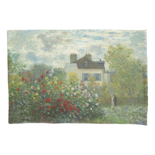 Monet Kunstenaars Tuin in Argenteuil Schilderij Kussensloop (Voorkant)
