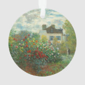 Monet Kunstenaars Tuin in Argenteuil Schilderij Ornament (achterkant)