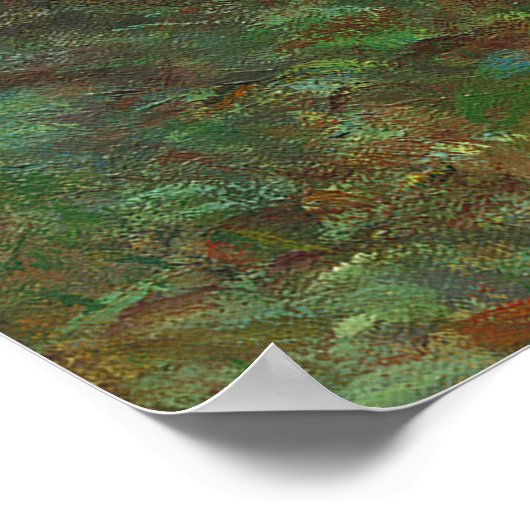 Monet Kunstenaars Tuin in Argenteuil Schilderij Poster (Hoek)