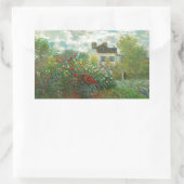 Monet Kunstenaars Tuin in Argenteuil Schilderij Rechthoekige Sticker (Tas)