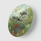Monet Kunstenaars Tuin in Argenteuil Schilderij Ronde Klok (Hoek)