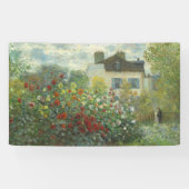 Monet Kunstenaars Tuin in Argenteuil Schilderij Spandoek (Horizontaal)
