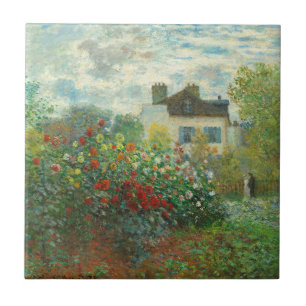 Monet Kunstenaars Tuin in Argenteuil Schilderij Tegeltje