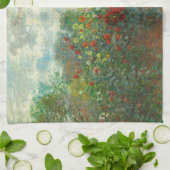 Monet Kunstenaars Tuin in Argenteuil Schilderij Theedoek (Gevouwen)