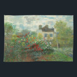 Monet Kunstenaars Tuin in Argenteuil Schilderij Theedoek<br><div class="desc">Claude Monet - De Kunstenaarstuin in Argenteuil (Een hoek van de Tuin met Dahlia's) door Claude Monet, 1873 in de National Gallery of Art. Een prachtige buitenscène van de vader van het impressionisme.</div>