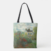 Monet Kunstenaars Tuin in Argenteuil Schilderij Tote Bag (Achterkant)