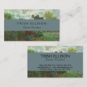 Monet Kunstenaars Tuin in Argenteuil Schilderij Visitekaartje (Voorkant / Achterkant)