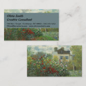 Monet Kunstenaars Tuin in Argenteuil Schilderij Visitekaartje (Voorkant / Achterkant)