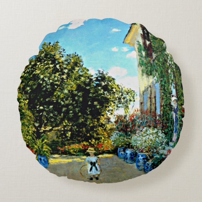 Monet - Kunstenaarshuis in Argenteuil Rond Kussen (Voorkant)