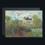 Monet - Kunstenaarstuin Argenteuil Magnetische Kaa<br><div class="desc">The Artists Garden in Argenteuil / A Corner of the Garden with Dahlias - Claude Monet,  Oil on Canvas,  1873</div>