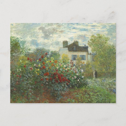 Monet Kunstenaarstuin in Argenteuil Schilderij Briefkaart (Voorkant)