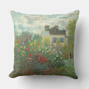 Monet Kunstenaarstuin in Argenteuil Schilderij Buitenkussen