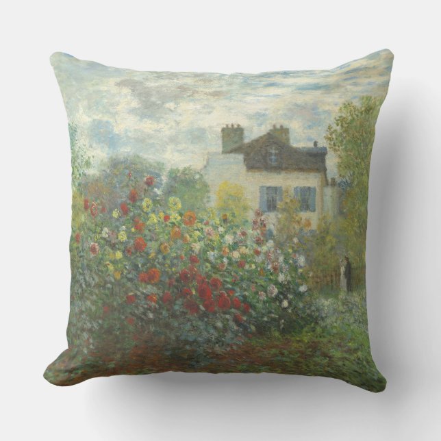 Monet Kunstenaarstuin in Argenteuil Schilderij Buitenkussen (Voorkant)
