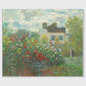 Monet Kunstenaarstuin in Argenteuil Schilderij Cadeaupapier (Vlak)