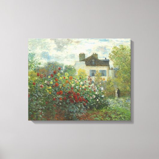 Monet Kunstenaarstuin in Argenteuil Schilderij Canvas Afdruk (Voorkant)
