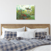 Monet Kunstenaarstuin in Argenteuil Schilderij Canvas Afdruk (Insitu (Slaapkamer))