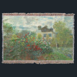 Monet Kunstenaarstuin in Argenteuil Schilderij Deken<br><div class="desc">Claude Monet - De tuin van de kunstenaar in Argenteuil (Een hoek van de tuin met Dahlias) door Claude Monet,  1873 in de National Gallery of Art. Een prachtig buitenlands scène door de vader van het Impressionisme.</div>