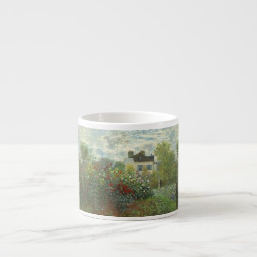 Monet Kunstenaarstuin in Argenteuil Schilderij Espresso Kop (Voorkant)