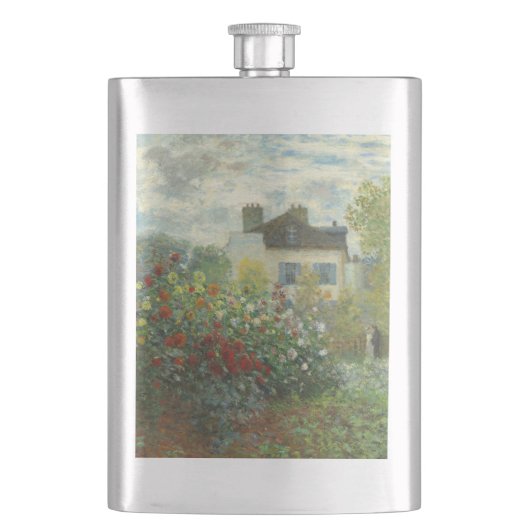 Monet Kunstenaarstuin in Argenteuil Schilderij Flacon (Voorkant)