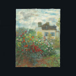 Monet Kunstenaarstuin in Argenteuil Schilderij Fleece Deken<br><div class="desc">Claude Monet - De tuin van de kunstenaar in Argenteuil (Een hoek van de tuin met Dahlias) door Claude Monet,  1873 in de National Gallery of Art. Een prachtig buitenscène door de vader van het Impressionisme.</div>