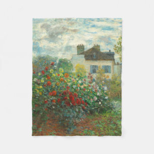 Monet Kunstenaarstuin in Argenteuil Schilderij Fleece Deken
