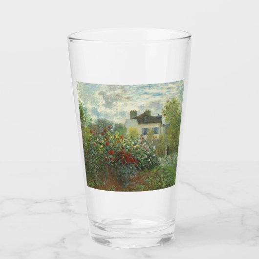Monet Kunstenaarstuin in Argenteuil Schilderij Glas (Voorkant)