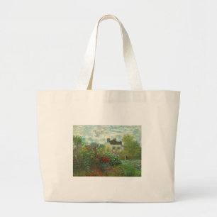 Monet Kunstenaarstuin in Argenteuil Schilderij Grote Tote Bag