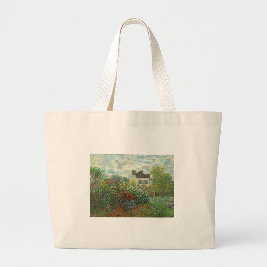 Monet Kunstenaarstuin in Argenteuil Schilderij Grote Tote Bag (Voorkant)