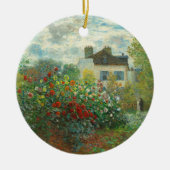 Monet Kunstenaarstuin in Argenteuil Schilderij Keramisch Ornament (Voorkant)