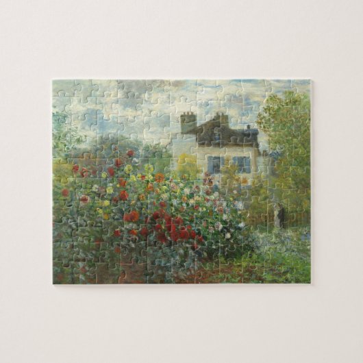 Monet Kunstenaarstuin in Argenteuil Schilderij Legpuzzel (Horizontaal)