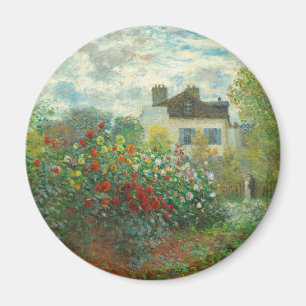 Monet Kunstenaarstuin in Argenteuil Schilderij Magneet