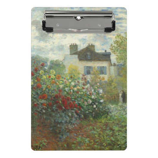 Monet Kunstenaarstuin in Argenteuil Schilderij Mini Klembord (Voorkant)
