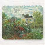 Monet Kunstenaarstuin in Argenteuil Schilderij Muismat<br><div class="desc">Claude Monet - De tuin van de kunstenaar in Argenteuil (Een hoek van de tuin met Dahlias) door Claude Monet,  1873 in de National Gallery of Art. Een prachtig buitenscène door de vader van het Impressionisme.</div>