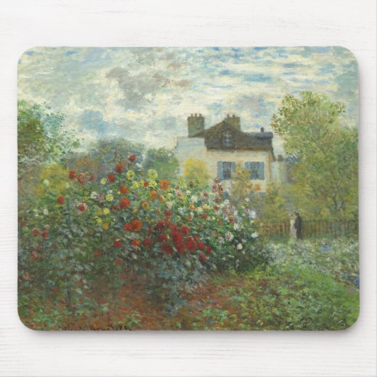 Monet Kunstenaarstuin in Argenteuil Schilderij Muismat (Voorkant)
