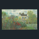 Monet Kunstenaarstuin in Argenteuil Schilderij Naambadge<br><div class="desc">Claude Monet - De tuin van de kunstenaar in Argenteuil (Een hoek van de tuin met Dahlias) door Claude Monet,  1873 in de National Gallery of Art. Een prachtig buitenbeeld van de vader van het Impressionisme.</div>