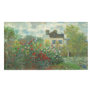 Monet Kunstenaarstuin in Argenteuil Schilderij Naambadge