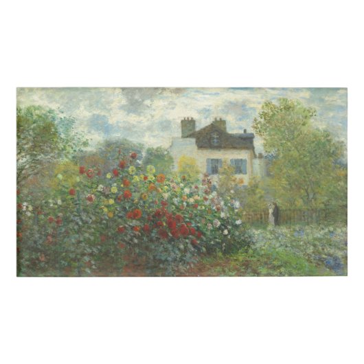 Monet Kunstenaarstuin in Argenteuil Schilderij Naambadge (Voorkant)