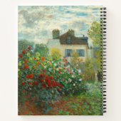 Monet Kunstenaarstuin in Argenteuil Schilderij Notitieboek (Achterkant)