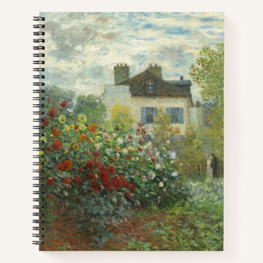 Monet Kunstenaarstuin in Argenteuil Schilderij Notitieboek (Voorkant)