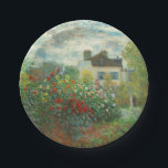 Monet Kunstenaarstuin in Argenteuil Schilderij Papieren Bordje<br><div class="desc">Claude Monet - De tuin van de kunstenaar in Argenteuil (Een hoek van de tuin met Dahlias) door Claude Monet,  1873 in de National Gallery of Art. Een prachtig buitenscène door de vader van het Impressionisme.</div>