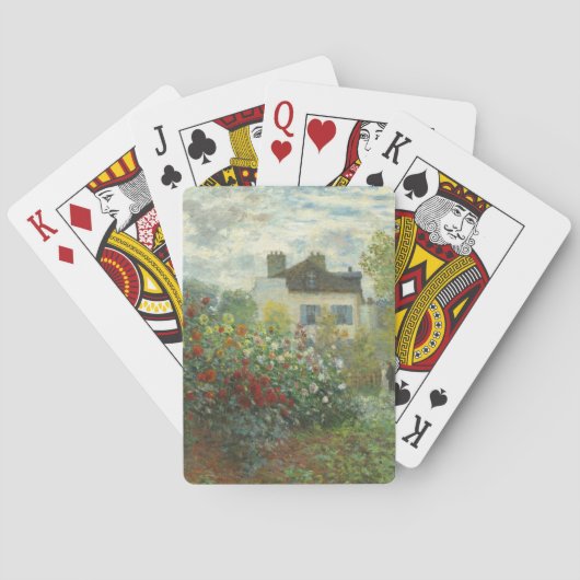 Monet Kunstenaarstuin in Argenteuil Schilderij Pokerkaarten (Achterkant)