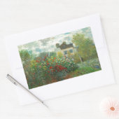 Monet Kunstenaarstuin in Argenteuil Schilderij Rechthoekige Sticker (Envelop)