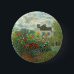 Monet Kunstenaarstuin in Argenteuil Schilderij Ronde Button 5,7 Cm<br><div class="desc">Claude Monet - De tuin van de kunstenaar in Argenteuil (Een hoek van de tuin met Dahlias) door Claude Monet,  1873 in de National Gallery of Art. Een prachtig buitenscène door de vader van het Impressionisme.</div>