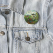 Monet Kunstenaarstuin in Argenteuil Schilderij Ronde Button 5,7 Cm (In situ)