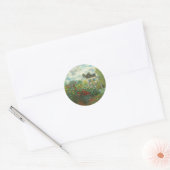 Monet Kunstenaarstuin in Argenteuil Schilderij Ronde Sticker (Envelop)