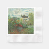 Monet Kunstenaarstuin in Argenteuil Schilderij Servet (Voorkant)
