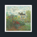 Monet Kunstenaarstuin in Argenteuil Schilderij Servet<br><div class="desc">Claude Monet - De tuin van de kunstenaar in Argenteuil (Een hoek van de tuin met Dahlias) door Claude Monet,  1873 in de National Gallery of Art. Een prachtig buitenbeeld van de vader van het Impressionisme.</div>