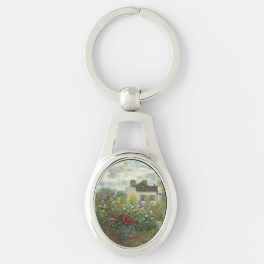 Monet Kunstenaarstuin in Argenteuil Schilderij Sleutelhanger (Voorkant)